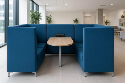 Alto Booth Medium 4 Seater with Table inc Desktop Power Module & TV Bracket