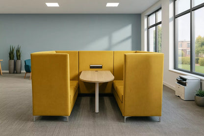 Alto Booth Medium 4 Seater with Table inc Desktop Power Module & TV Bracket