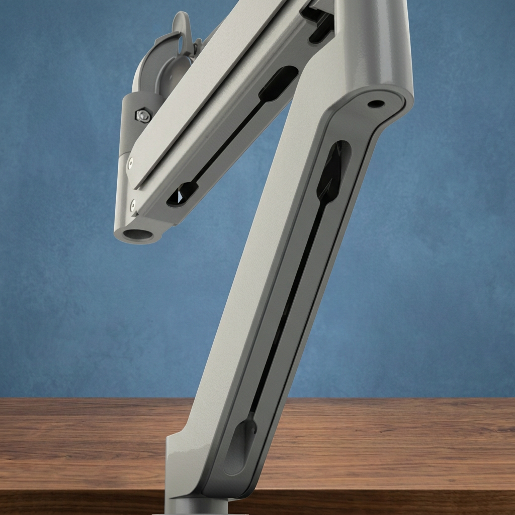 Arm detail with textured blue background