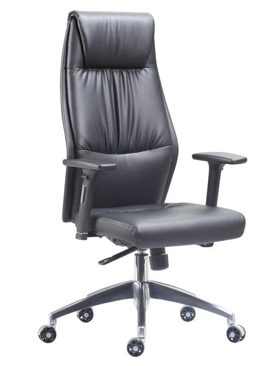 High Back Executive Black Faux Leather Armchair
