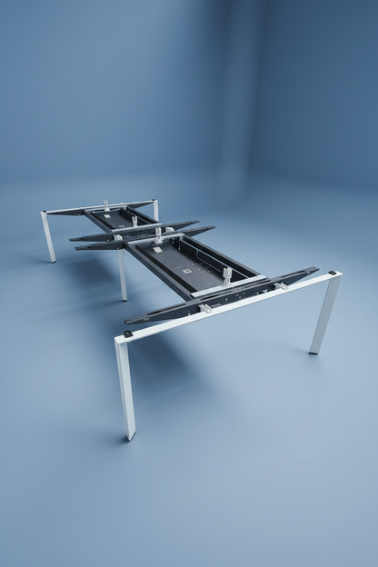 Senator 1600x800mm Bench Desking White Tops on White Legs (used)