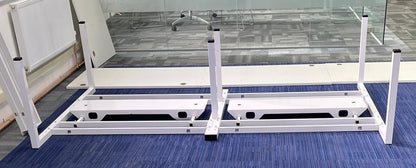1400x800mm Back to Back Bench Desking White Top on White Leg (used)