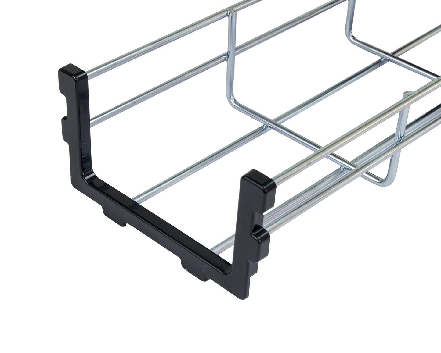 800mm Under Desk Cable Tray Basket with Mounting Bracket, Cover & End Cap