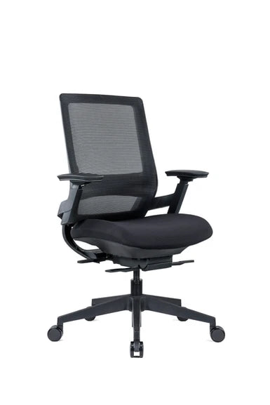 Ergonomic Mesh Task Armchair with Height Adj Black