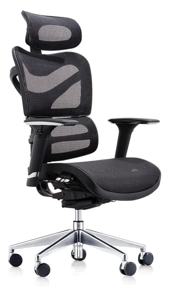 Ergonomic Mesh Task Armchair with Height Adj Black