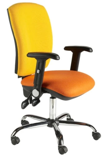 SIMP Square Back 2 Lever Operator Chair Chrome Frame Foldaway Arms A.S.