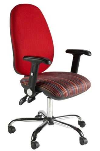 BIMP Deluxe 2 Lever Operator Chair Chrome Frame Foldaway Arms A.S.