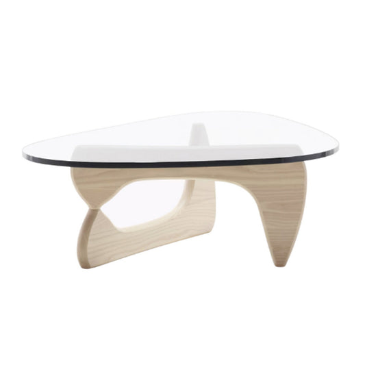 Value Glass Coffee Table with Oak Base