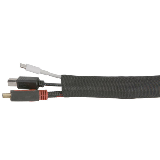 Stream Flexible Self-closing Cable Sleeve Black
