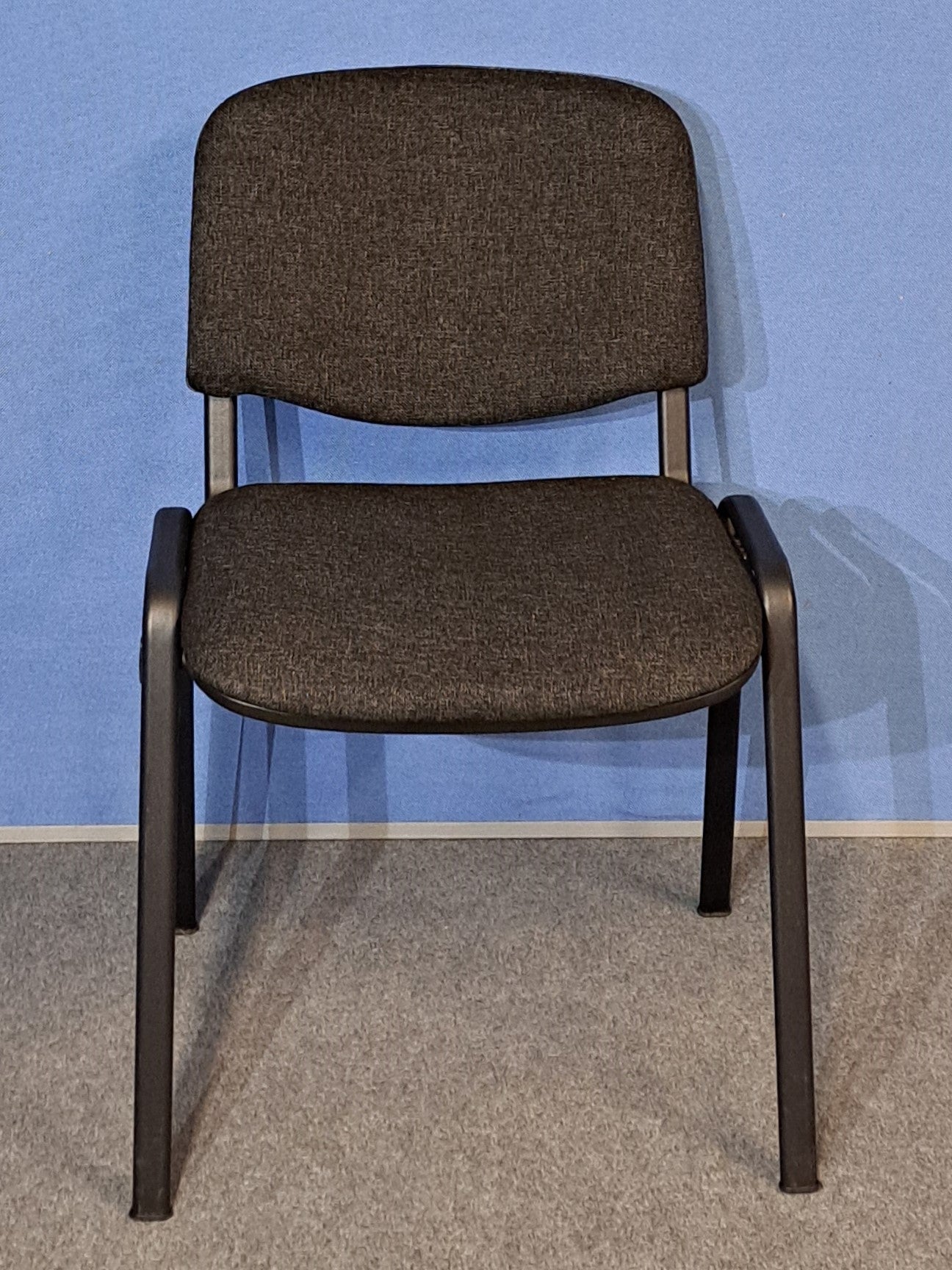 Visitor / Meeting Chair Dark Grey on a Black Frame (used)