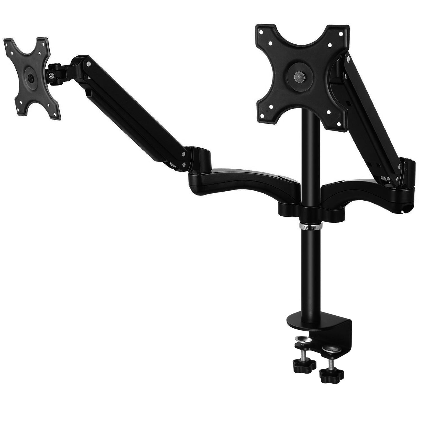 Double AVA10-series Gas Spring Desk Mount LED/LCD Twin Monitor Arm Black