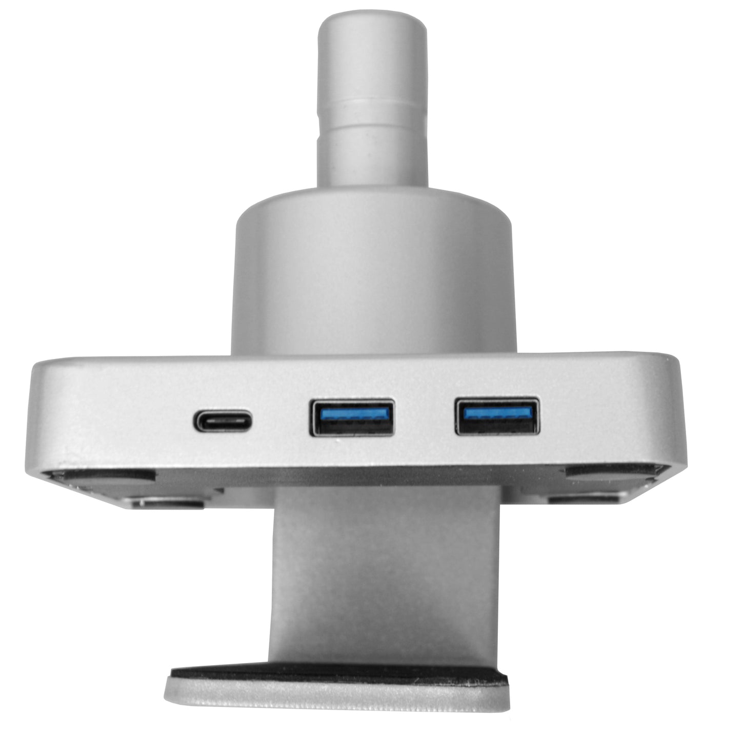 Novara Pro Gas Spring Single Monitor Arm with Dock Silver