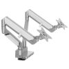 Novara Pro Gas Spring Double Monitor Arm with Dock Silver