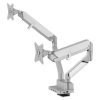 Novara Pro Gas Spring Double Monitor Arm with Dock Silver