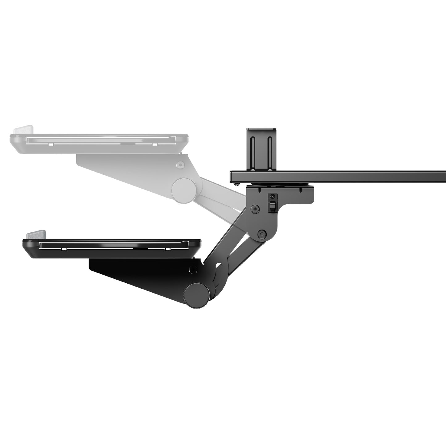 Glider Ergonomic Keyboard Tray with Standing Desk Adapter Black