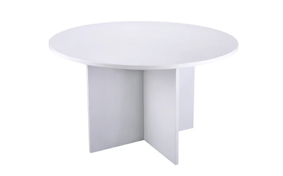 Value 1200mm Dia Round Meeting Room Table White