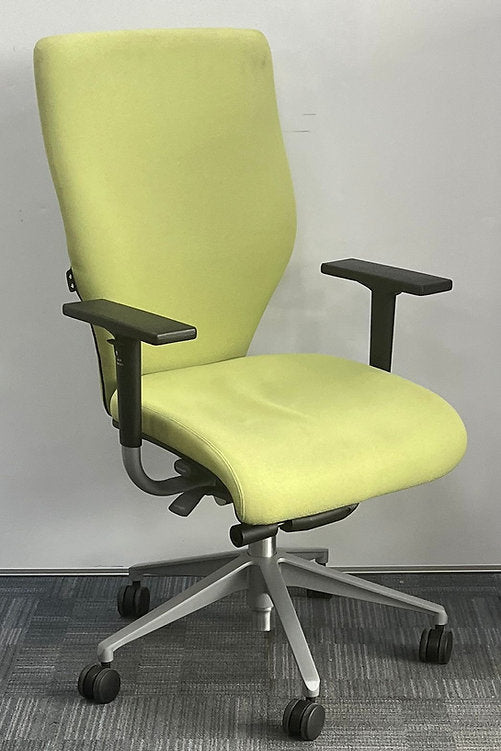 Orangebox X10 High Back Operators Armchair Lime Green (used)