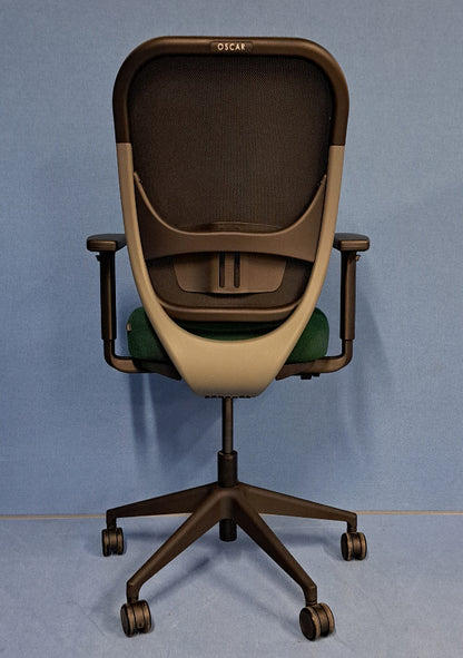 Gresham Oscar Operators Armchair Bottle Green / Black (used)
