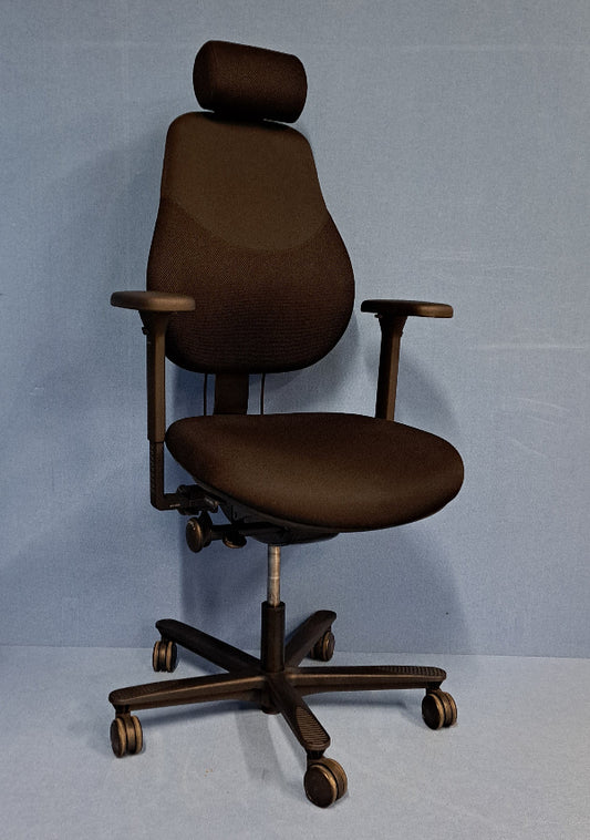 *SALE* Orangebox Flo Mid Back Task Armchair with Headrest Black (used)