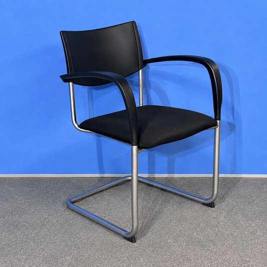 Kusch & Co Visitor Base Chair, Black on a Cantilever Frame (Used)