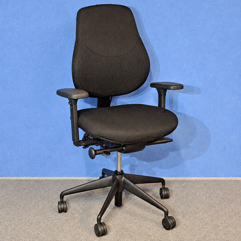 PC6539 Orangebox Flo Mid Back Task Armchair, Double Pump Lumbar