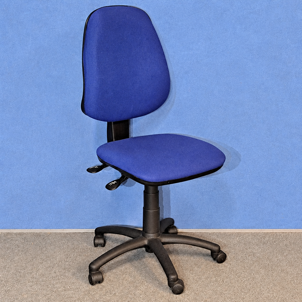 PC6660 Medium Back Operators Chair, Blue Fabric