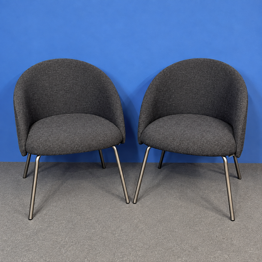 Set of 2 Boss Design Chill Side Chairs Grey (Used)