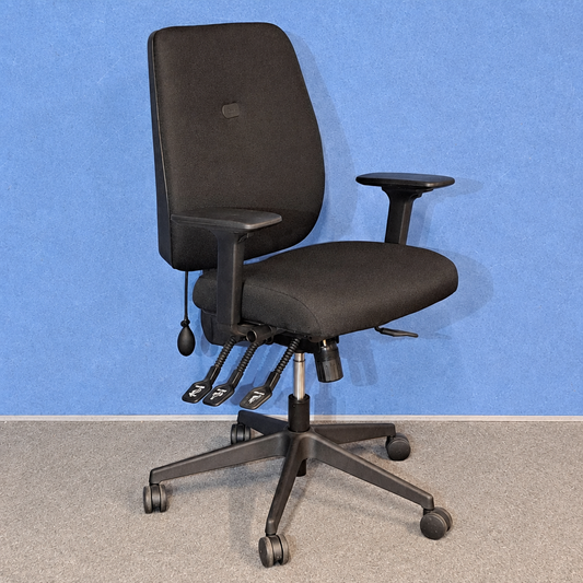 PC6737 Posturite Positiv Medium Back Armchair Black