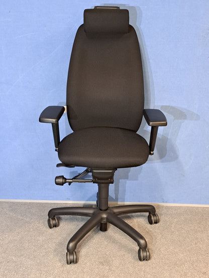 Adapt by Ergochair High Back Operators Armchair with Headrest Black (used)