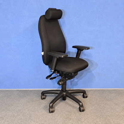 Adapt by Ergochair High Back Operators Armchair with Headrest Black (used)