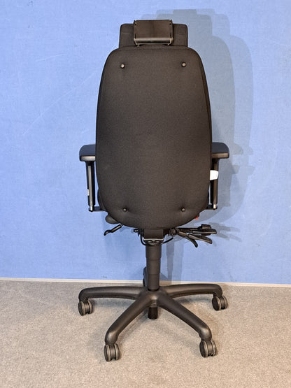 Adapt by Ergochair High Back Operators Armchair with Headrest Black (used)