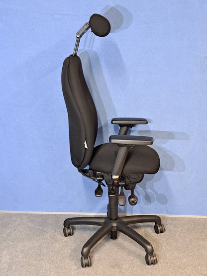 Adapt by Ergochair High Back Operators Armchair with Headrest Black (used)
