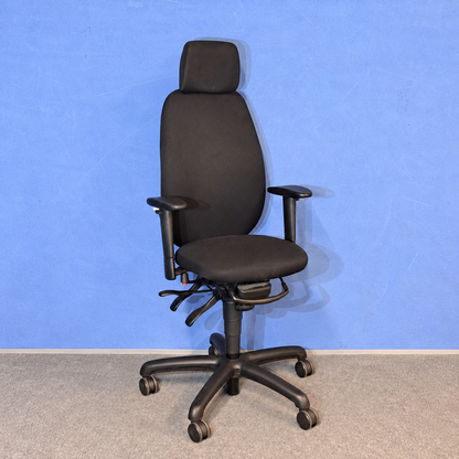 Adapt by Ergochair Mid Back Operators Armchair with Headrest Black (used)