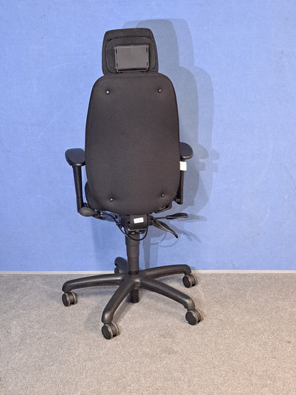 Adapt by Ergochair Mid Back Operators Armchair with Headrest Black (used)