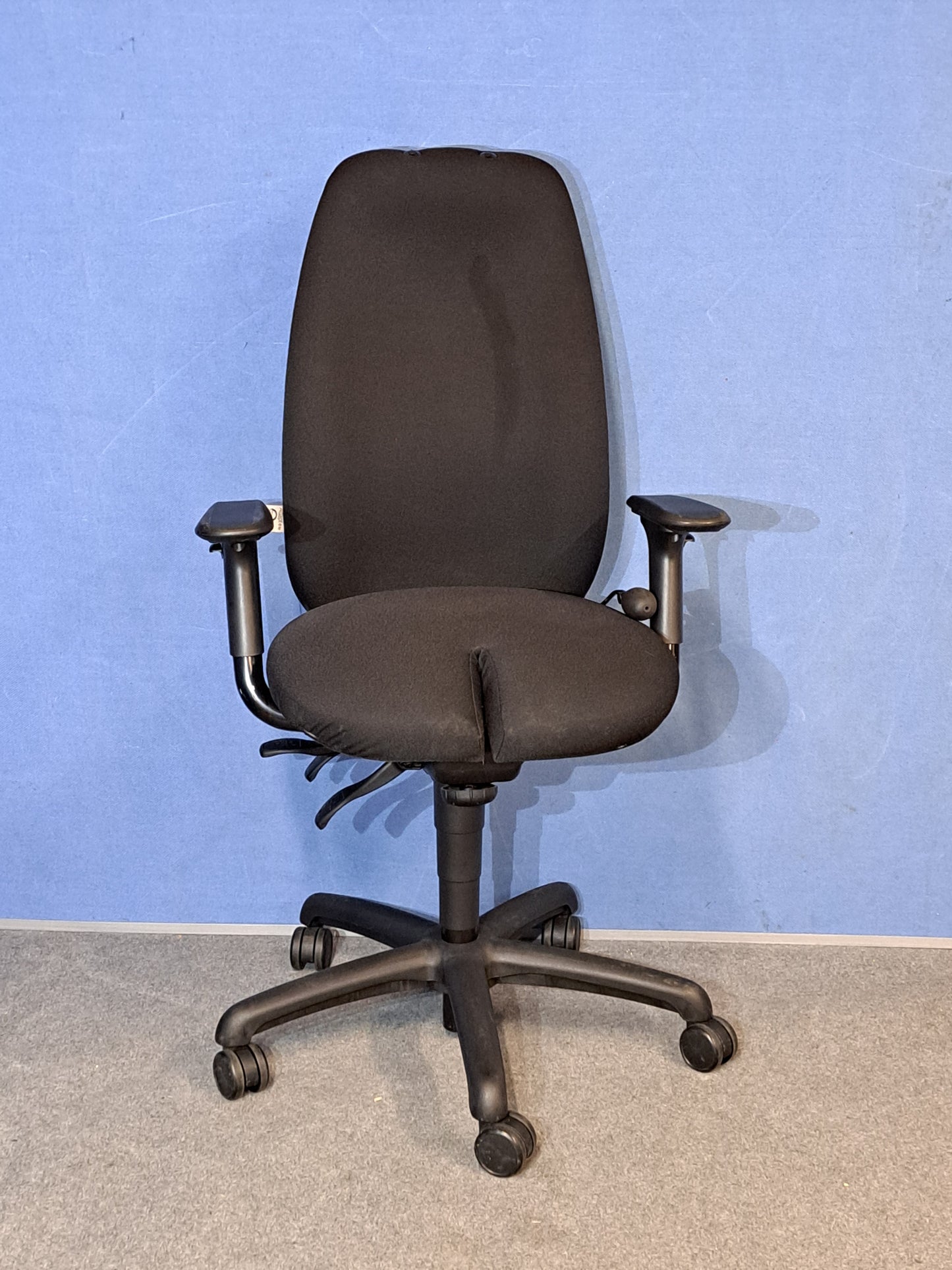 Adapt by Ergochair High Back Operators Armchair with Split Seat Black (used)