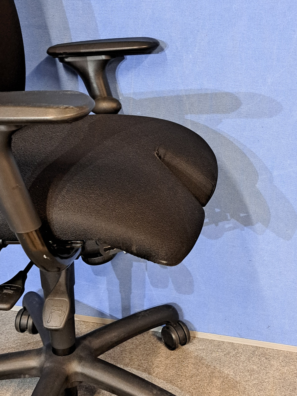 Adapt by Ergochair High Back Operators Armchair with Split Seat Black (used)