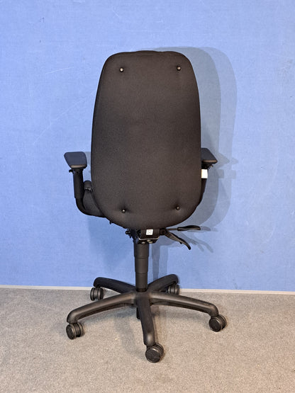 Adapt by Ergochair High Back Operators Armchair with Split Seat Black (used)