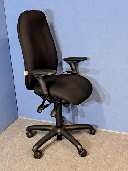 Adapt by Ergochair High Back Operators Armchair with Split Seat Black (used)