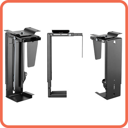NexBase Under Desk CPU Holder Stepless Height Adjustment (Black & White Available)