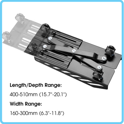 WheelBase 300mm Wide PC Trolley/CPU Holder Black