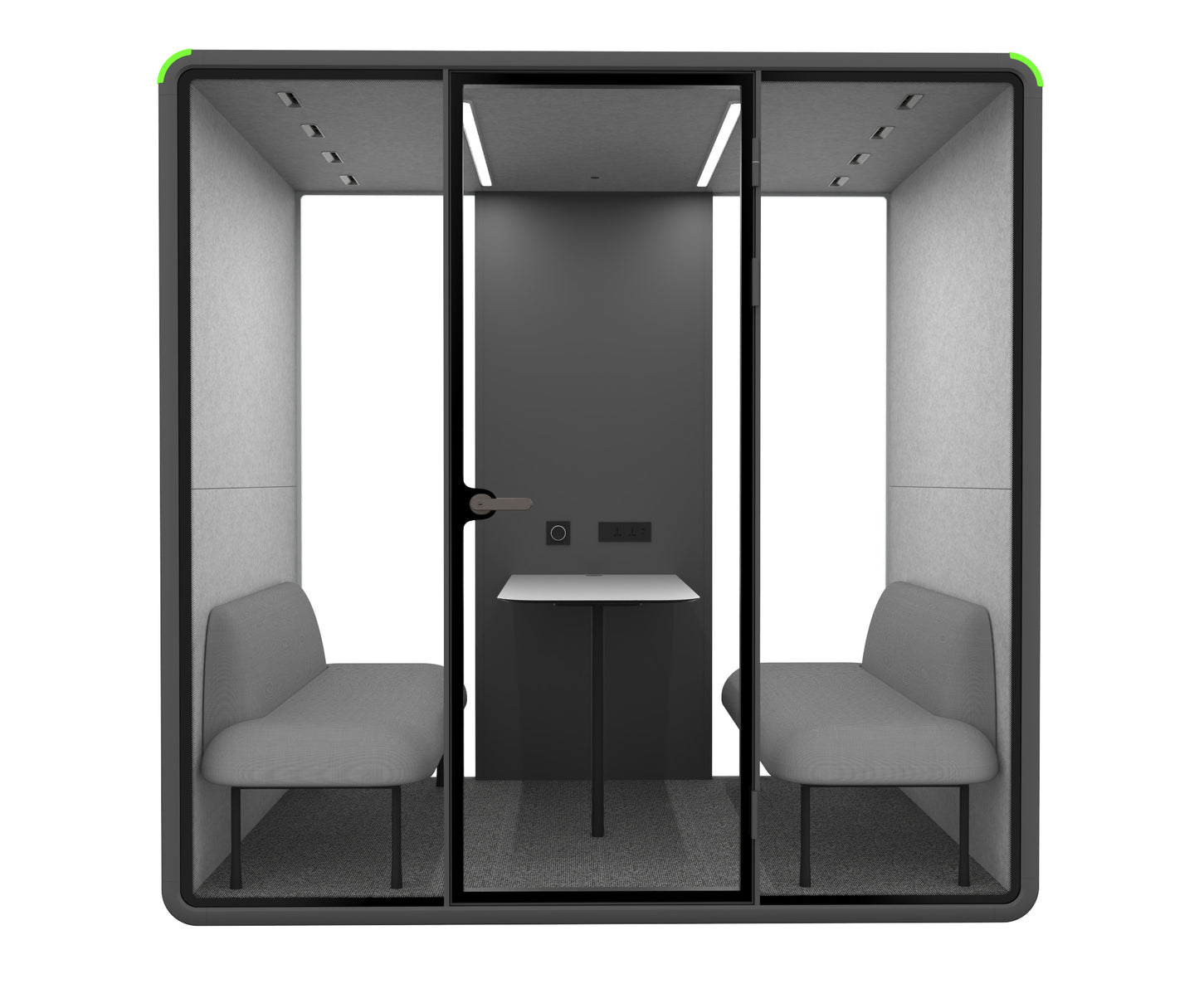 Multiple Occupancy Privacy Pod in Slate Grey