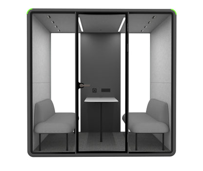 Multiple Occupancy Privacy Pod in Slate Grey