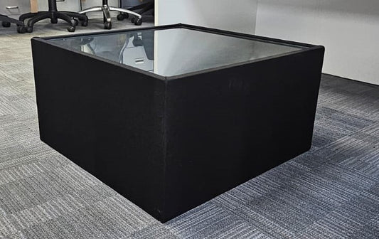 Modular Coffee Table with Glass Top Black (used)