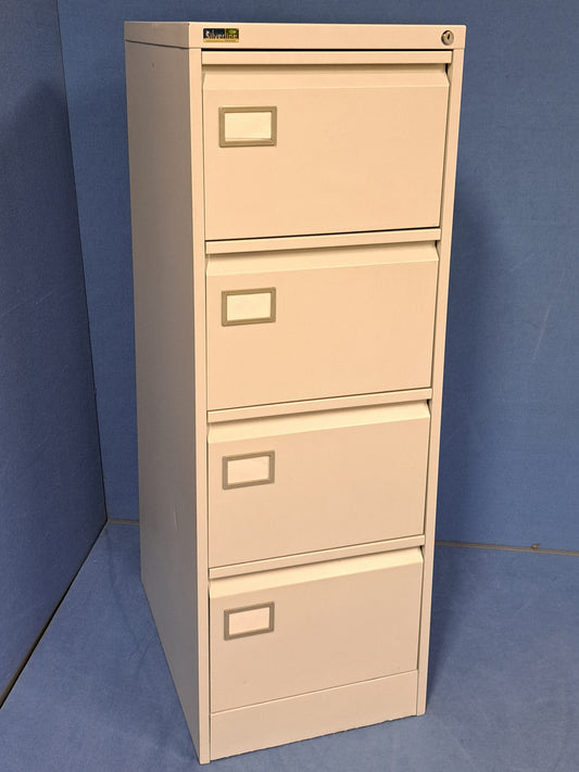 Silverline 4 Drawer Steel Filing Cabinet Grey (used)