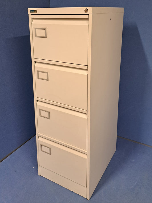 Silverline 4 Drawer Steel Filing Cabinet Grey (used)