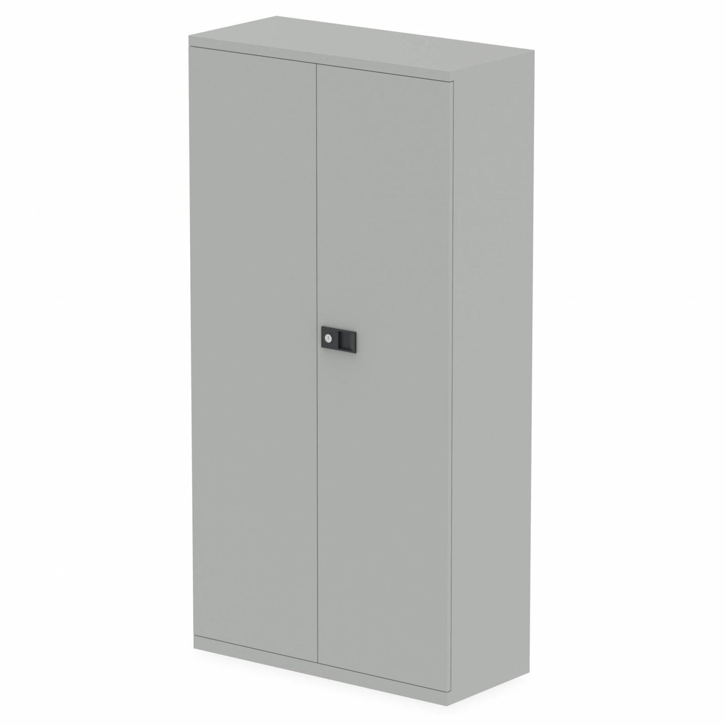 Qube by Bisley 1806mm High 2 Door Cupboard Grey with 3 Shelves D.F.