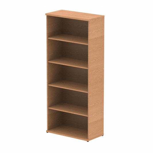 Impulse 2000mm High Bookcase with 4 Adjustable Shelves Oak