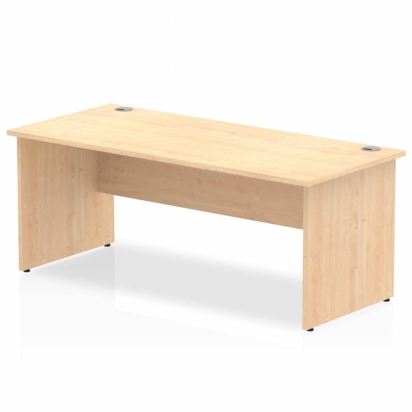 Impulse 1800x800mm Straight Desk, Maple Top with Wooden Panel Legs