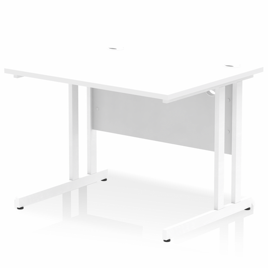 Impulse 1000mm Straight Desk with White Cantilever Legs White Ref MI002190 OE