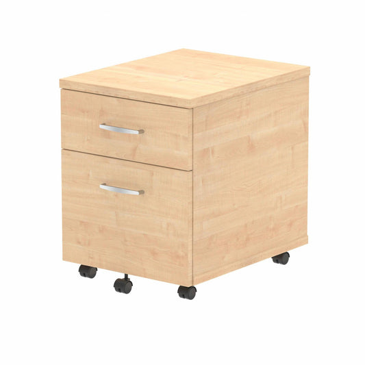 Impulse 2 Drawer Mobile Pedestal Maple